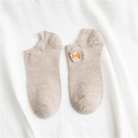 5 Pairs Women Dog Boat Socks - Picture 2 of 8